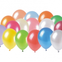 Kovinski baloni 28cm 100 kosov mešanih barv